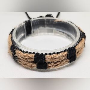 Men's bracelet layered rope brown new e56‎